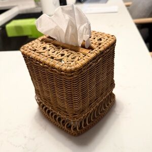 Vintage Wicker Tissue Holder